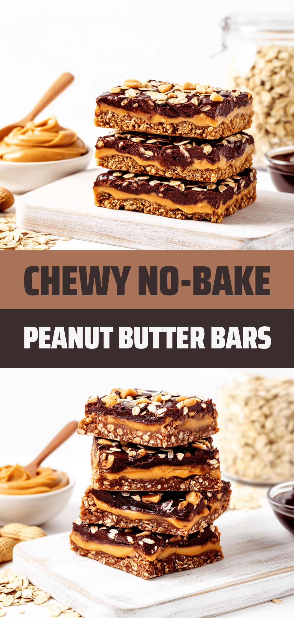 No-Bake Chocolate Peanut Butter Oat Bars Easy Homemade Recipe with Simple Ingredients 5 no-bake chocolate peanut butter oat bars recipe