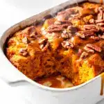 pumpkin bread pudding - featured image