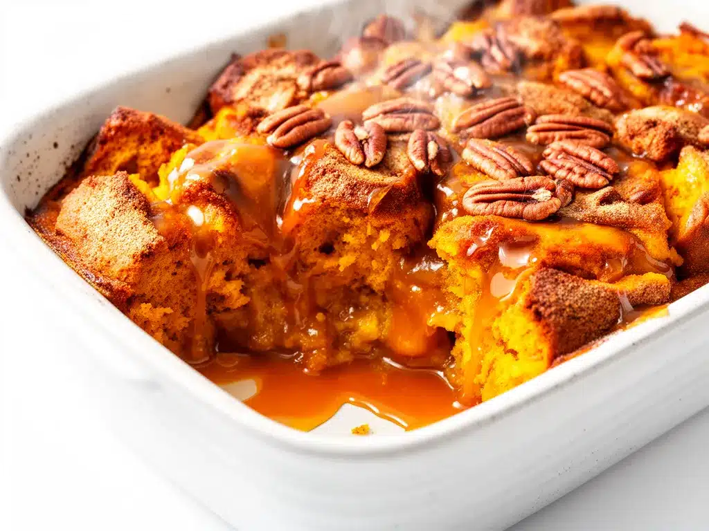 Fall Pumpkin Bread Pudding Recipe Easy Homemade Caramel Sauce Everyone Loves 4 pumpkin bread pudding preparation steps