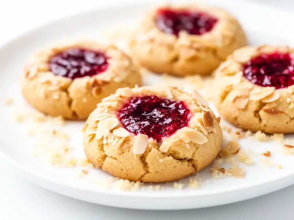 Home 4 raspberry almond thumbprint cookies - featured image