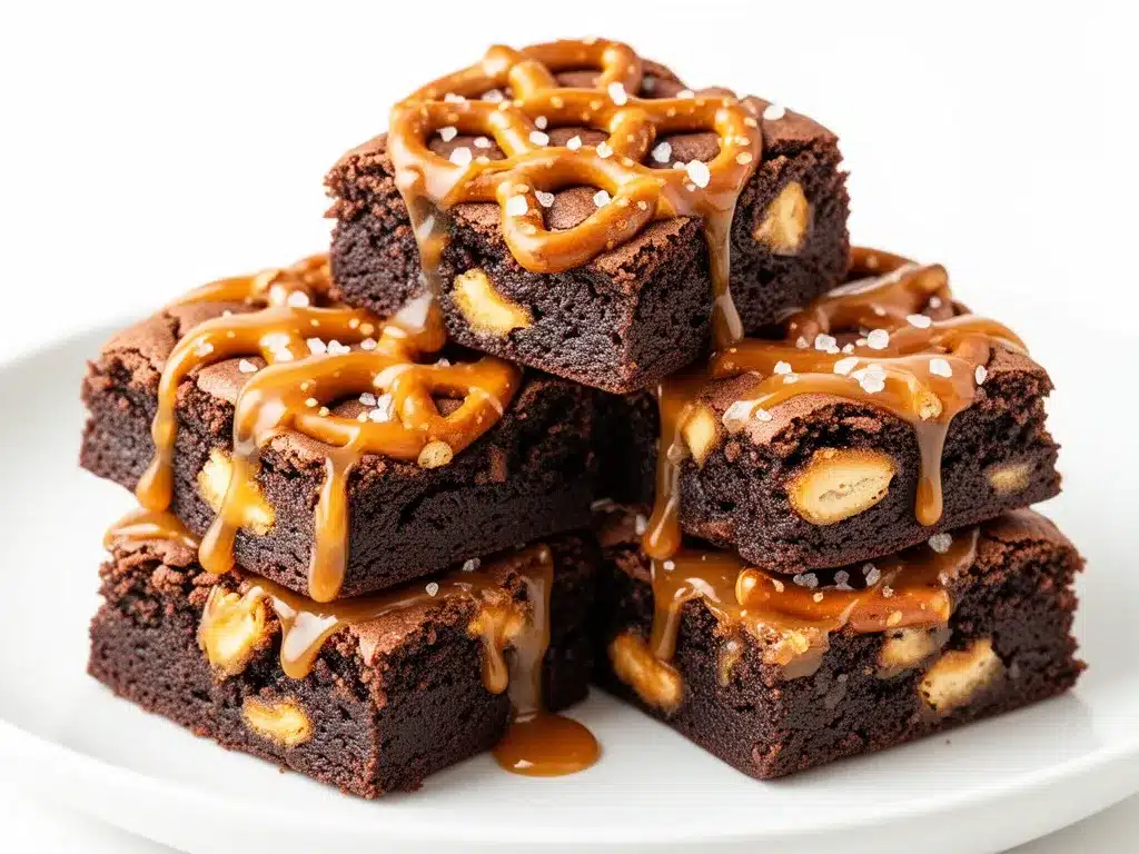 Salted Caramel Pretzel Brownie Bars Easy Recipe with Simple Ingredients to Make on Repeat 4 salted caramel pretzel brownie bars preparation steps