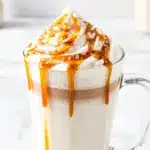 salted caramel white hot chocolate - featured image
