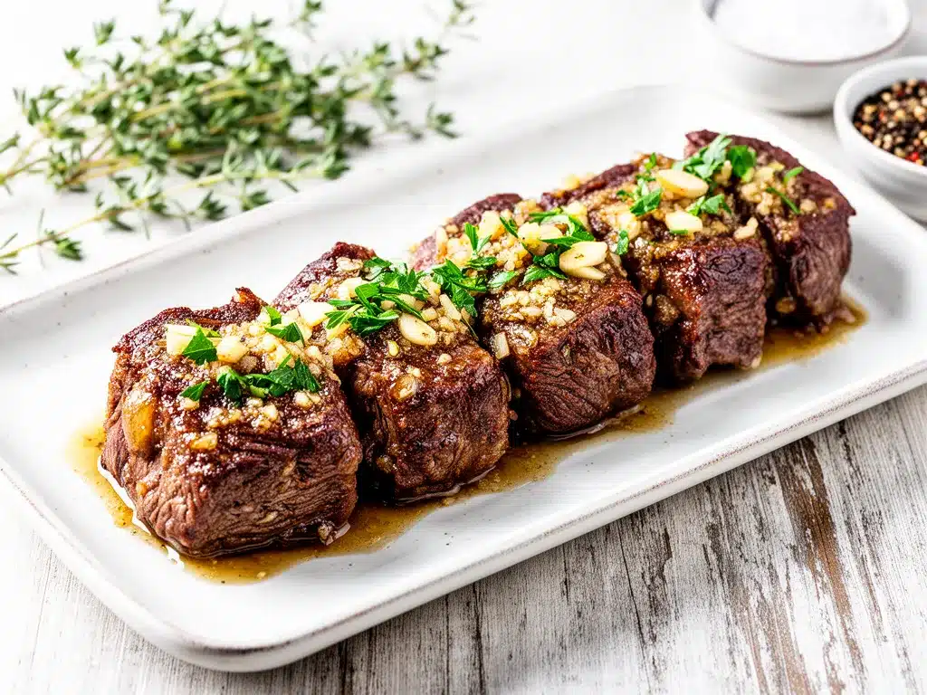 Slow Cooker Garlic Butter Beef Tips Recipe 5 Easy Weeknight Dinners 4 slow cooker garlic butter beef tips preparation steps