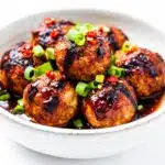 smoky BBQ glazed turkey meatballs - featured image