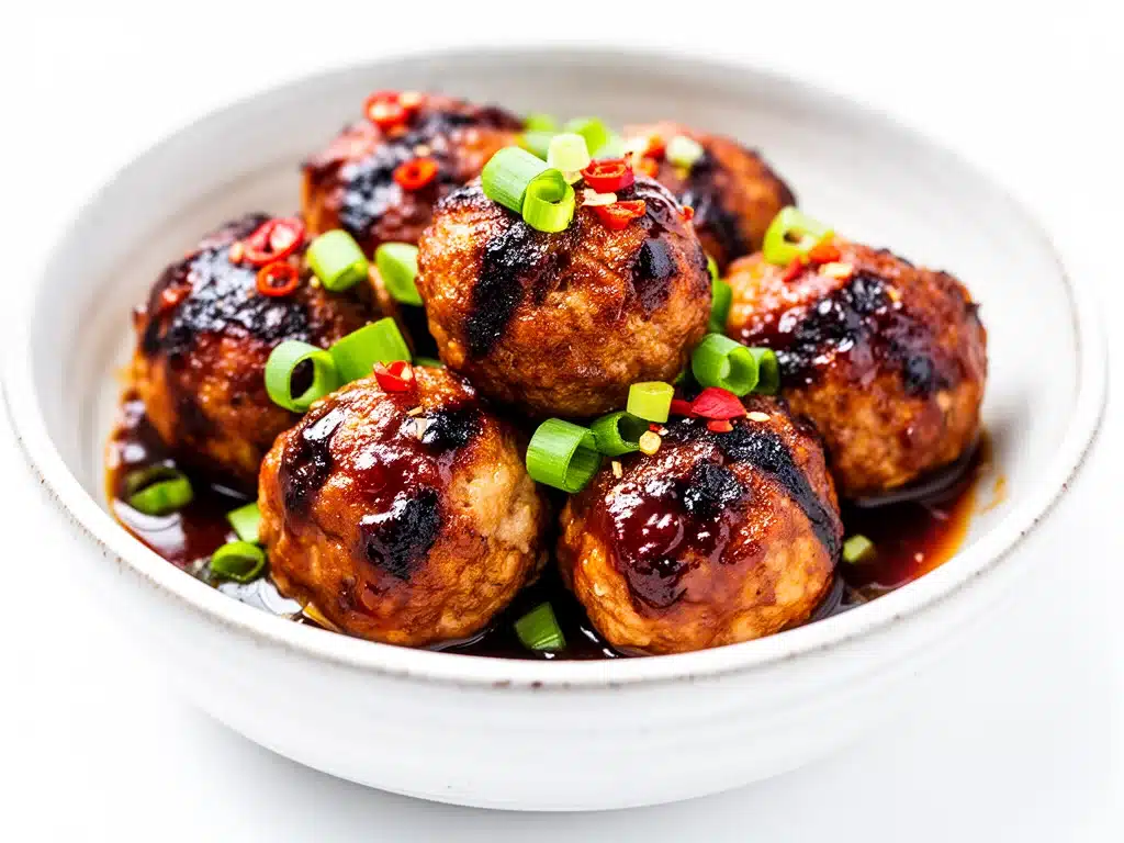 Home 3 smoky BBQ glazed turkey meatballs - featured image