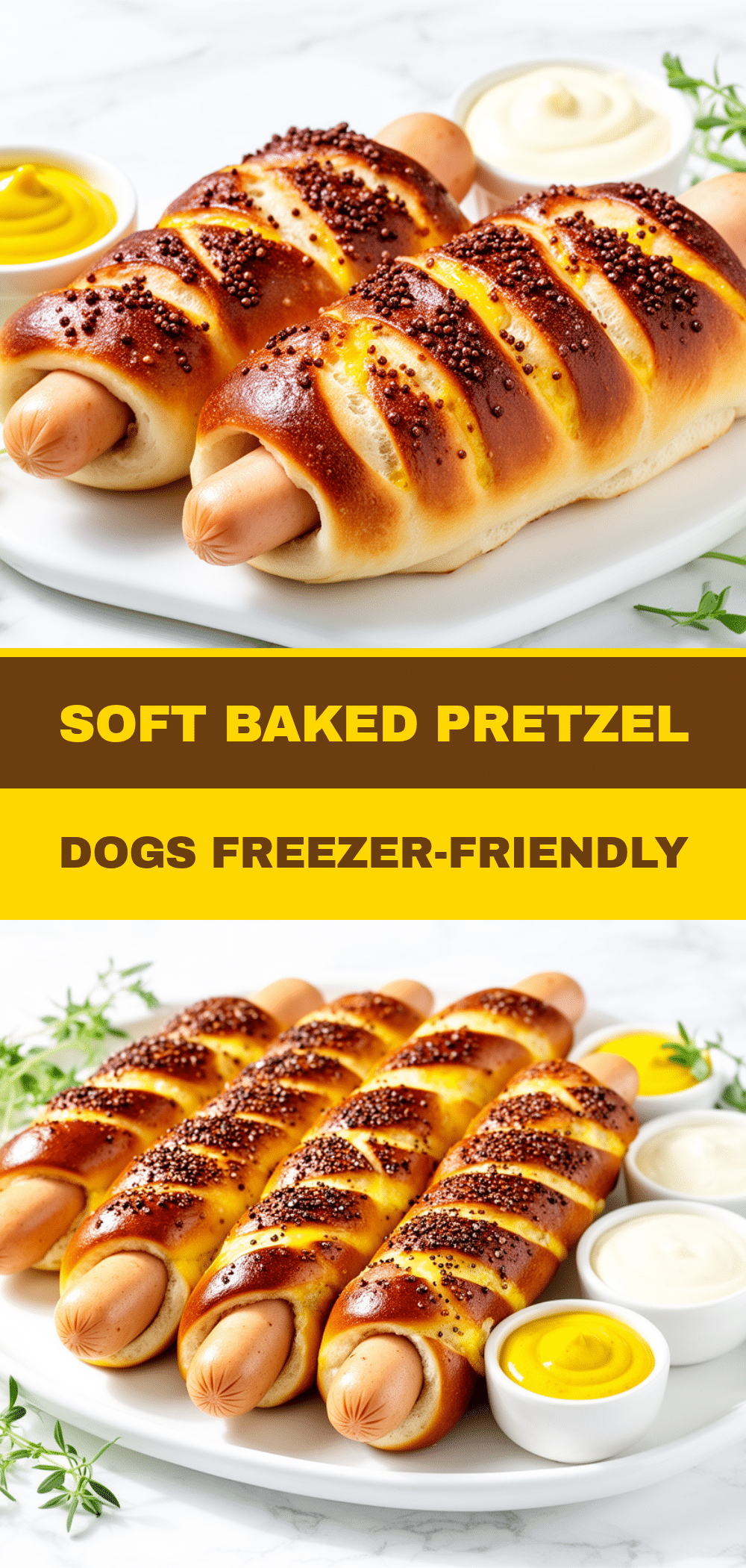 Back-to-School Soft Baked Pretzel Dogs Easy Batch Cooking Recipe 5 soft baked pretzel dogs recipe