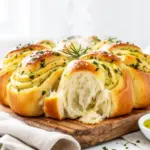 soft garlic herb pull-apart rolls - featured image