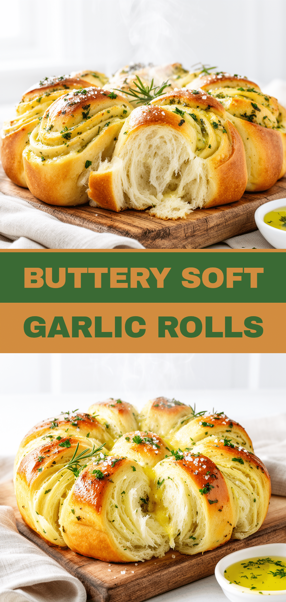 Soft Garlic Herb Pull-Apart Rolls Easy Homemade Recipe with Simple Ingredients 5 soft garlic herb pull-apart rolls recipe