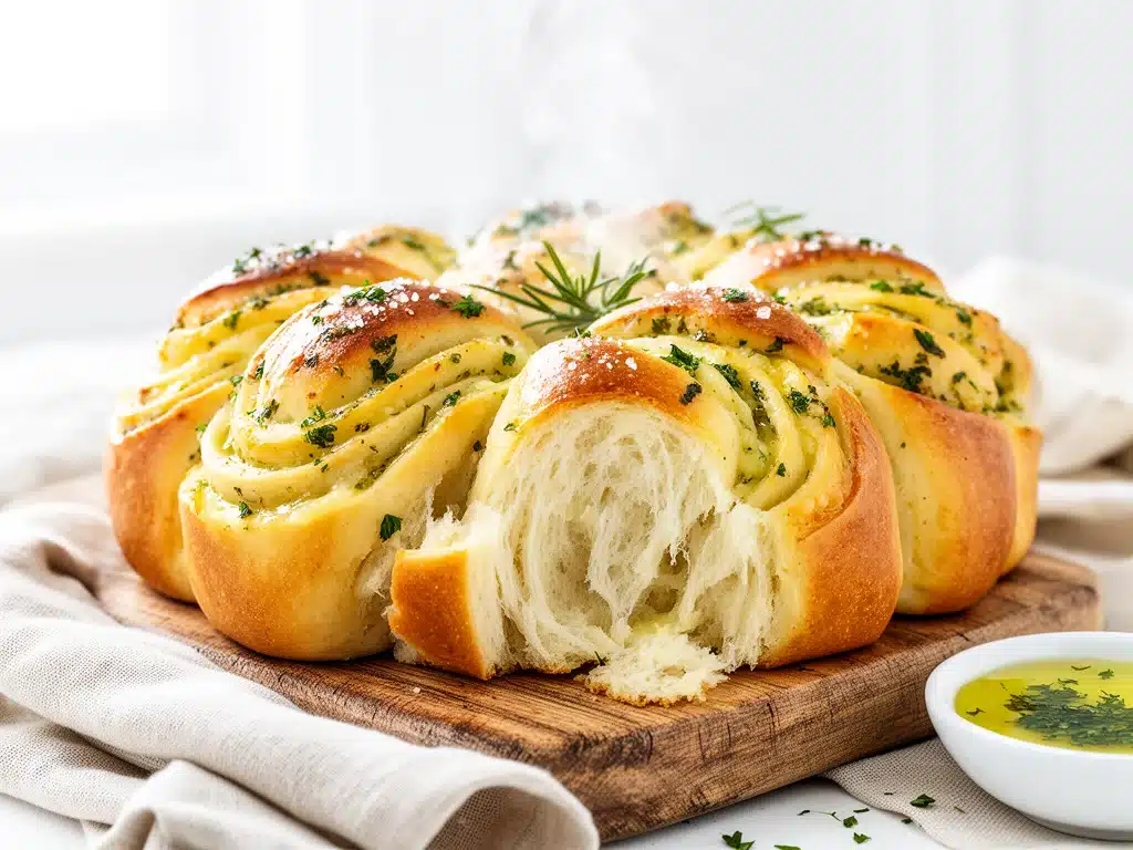 Home 2 soft garlic herb pull-apart rolls - featured image