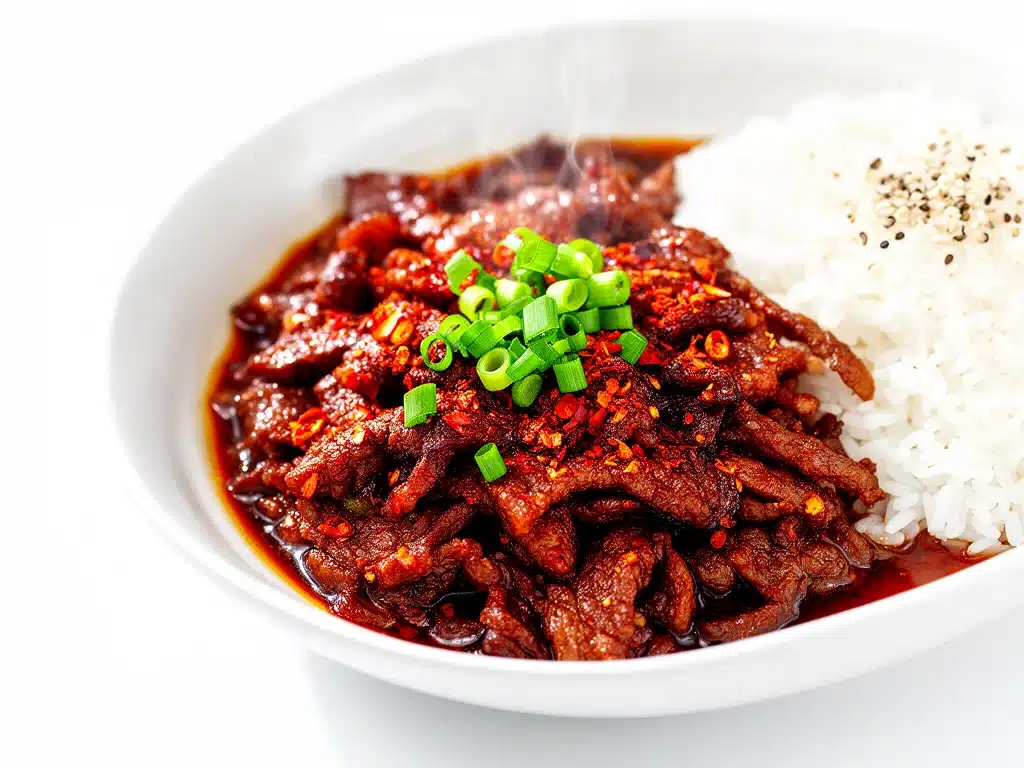 spicy korean beef bulgogi - featured image