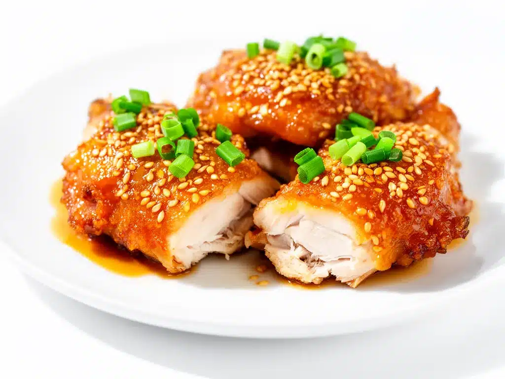 Sticky Sesame Garlic Chicken Recipe Easy Crispy Edges Your Family Will Crave 4 sticky sesame garlic chicken preparation steps
