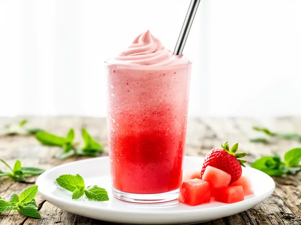 Strawberry Watermelon Smoothie Recipe Easy 5-Ingredient Drink for Busy Weeknights 4 Strawberry Watermelon Smoothie preparation steps