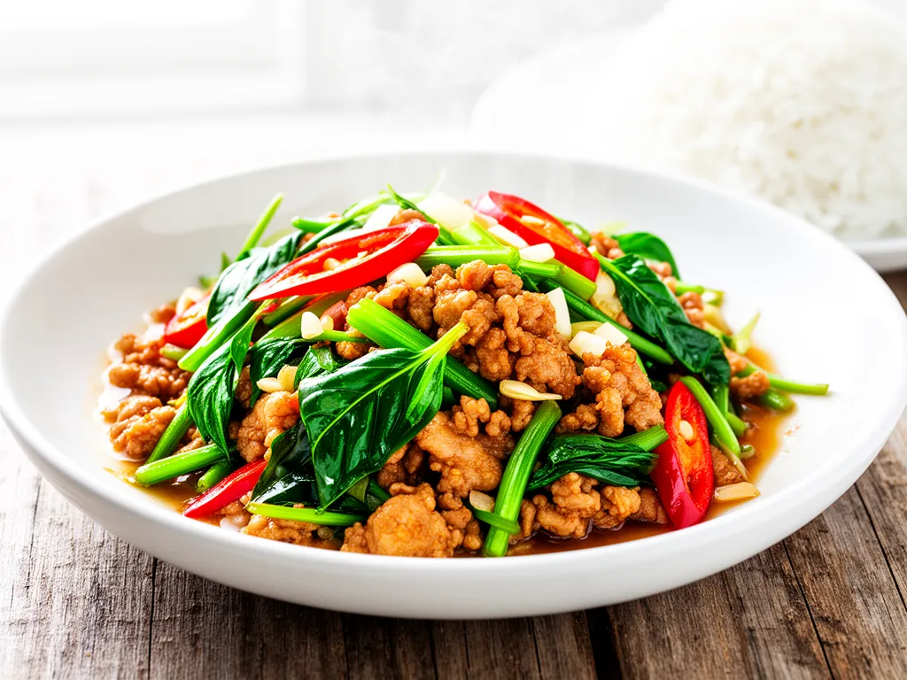 Thai Basil Chicken Stir-Fry Recipe Easy Spicy Dinner Your Family Will Love 4 thai basil chicken stir-fry preparation steps