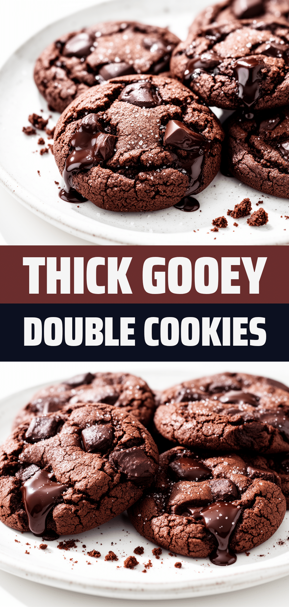 Thick Bakery-Style Double Chocolate Cookies Recipe Easy and Gooey Melted Chunks 5 thick bakery-style double chocolate cookies recipe