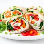 veggie cream cheese tortilla roll-ups - featured image