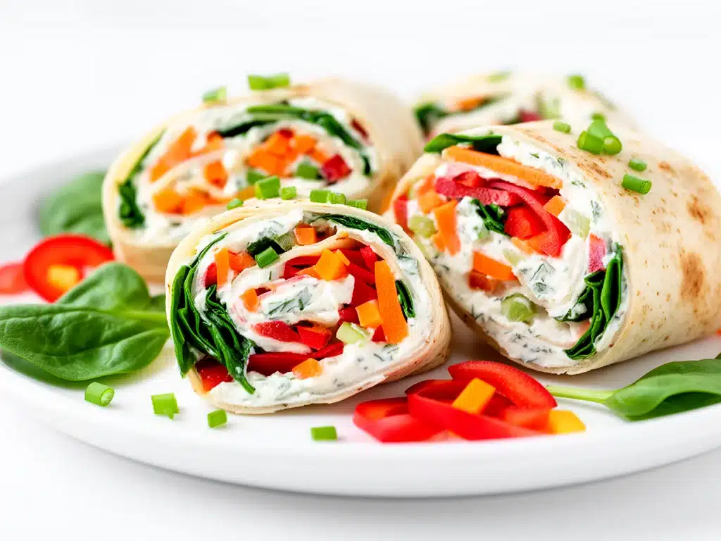 Home 4 veggie cream cheese tortilla roll-ups - featured image
