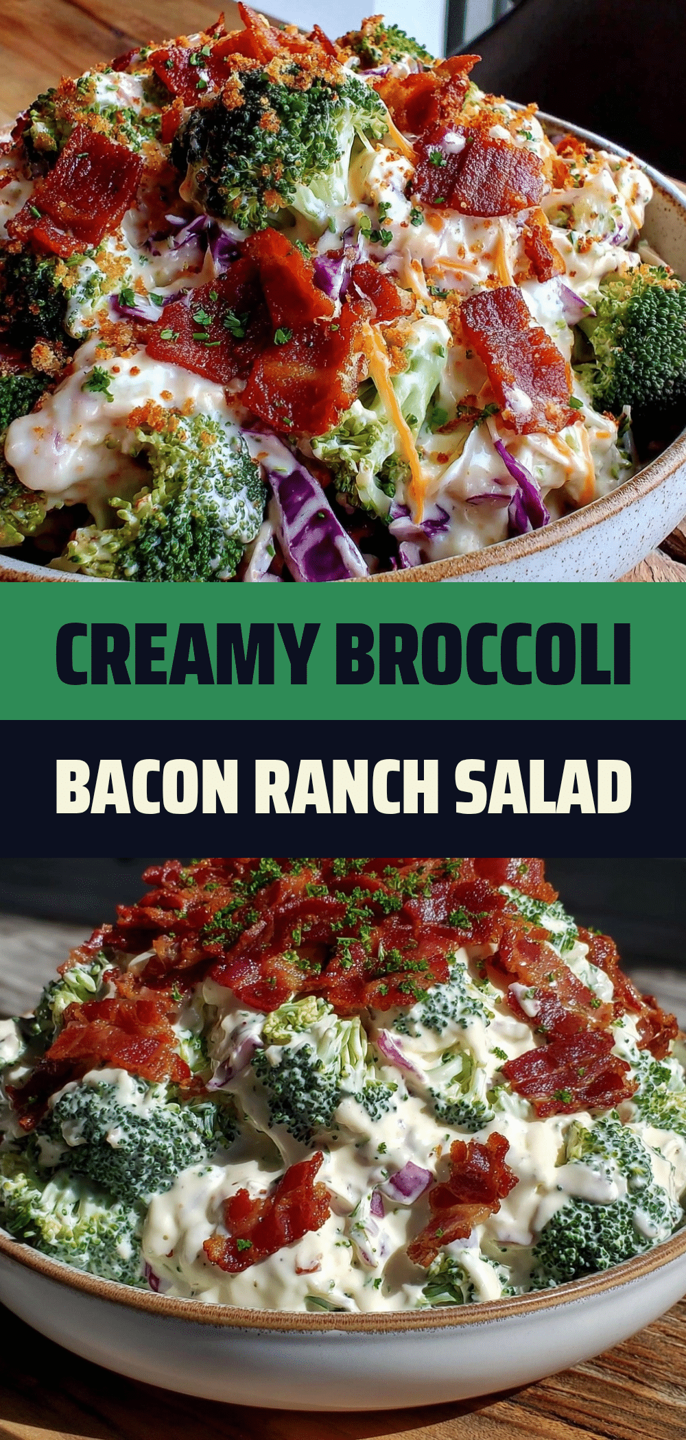 Creamy Broccoli Bacon Ranch Salad: 5pm Dinner Hack 5 creamy broccoli bacon ranch salad recipe
