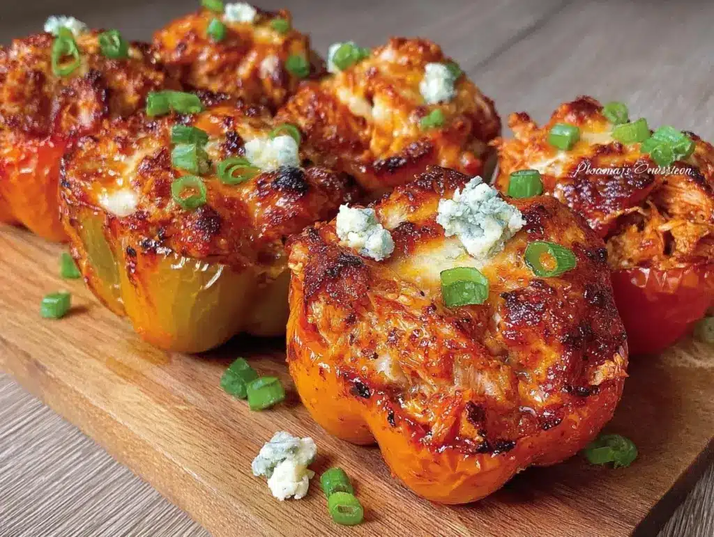 Home 3 game day buffalo chicken stuffed peppers - featured image