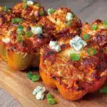 game day buffalo chicken stuffed peppers - featured image