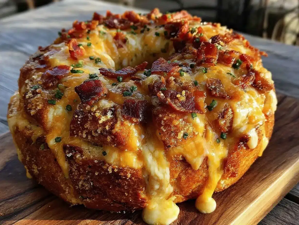 Game Day Cheesy Bacon Ranch Pull-Apart Bread: 5pm Win 4 Game Day Cheesy Bacon Ranch Pull-Apart Bread preparation steps