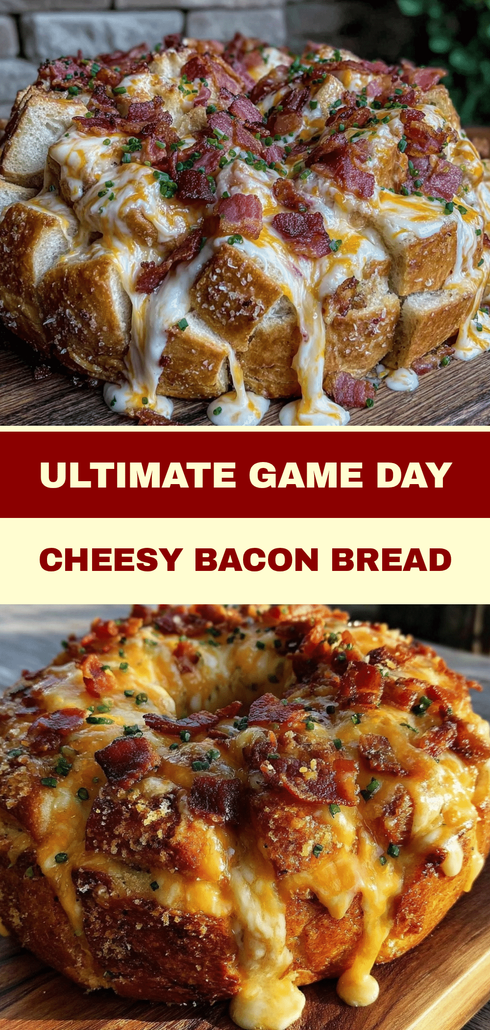 Game Day Cheesy Bacon Ranch Pull-Apart Bread: 5pm Win 5 Game Day Cheesy Bacon Ranch Pull-Apart Bread recipe