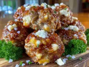 game day keto sausage balls - featured image