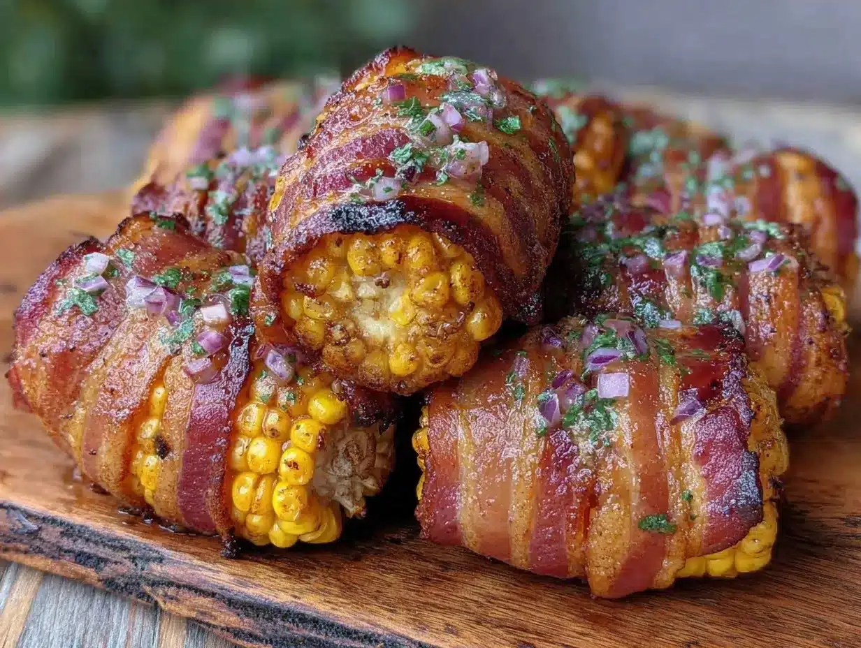 Grilled Bacon Wrapped Corn: Easy 5pm Dinner 4 grilled bacon wrapped corn preparation steps