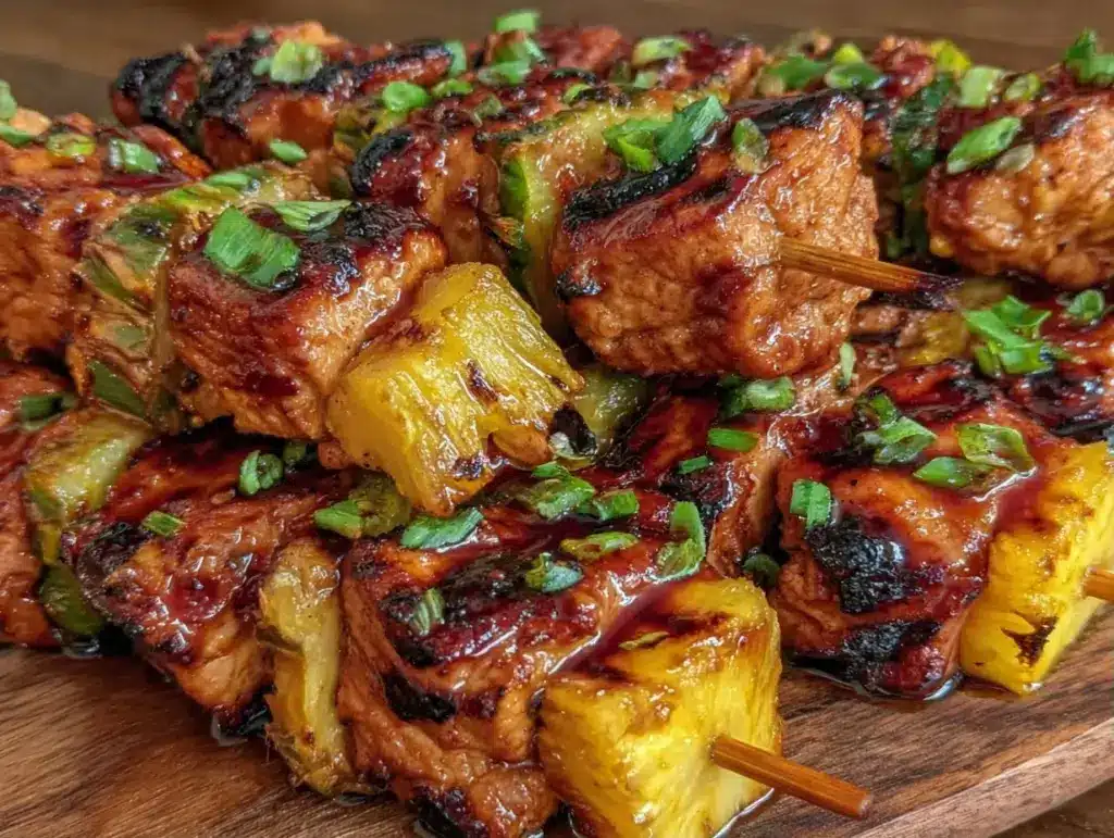 Grilled Teriyaki Pineapple Chicken Skewers - featured image