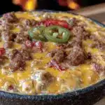 smoked queso dip with chorizo - featured image