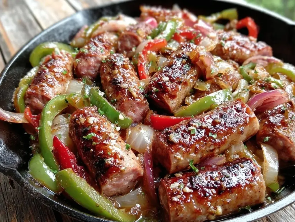 Home 1 smoked sausage and pepper skillet - featured image