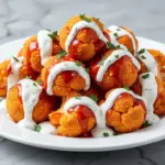 air fryer buffalo cauliflower bites - featured image