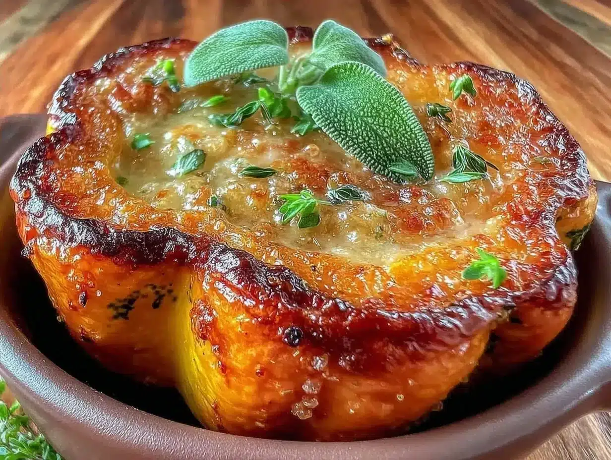 Autumn Brown Sugar Roasted Acorn Squash: Grandma’s Sage Butter Way 4 autumn brown sugar roasted acorn squash preparation steps