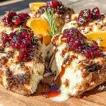 autumn cranberry orange baked brie - featured image