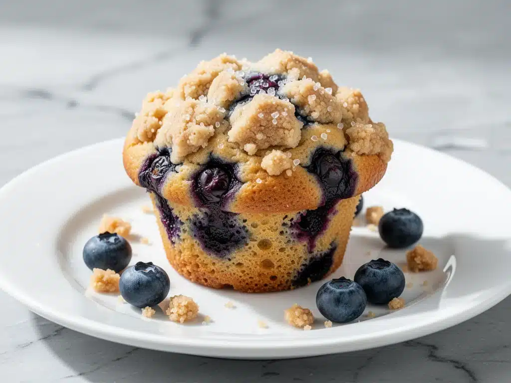 Home 1 bakery-style blueberry muffins - featured image
