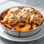 brown sugar peach cobbler - featured image