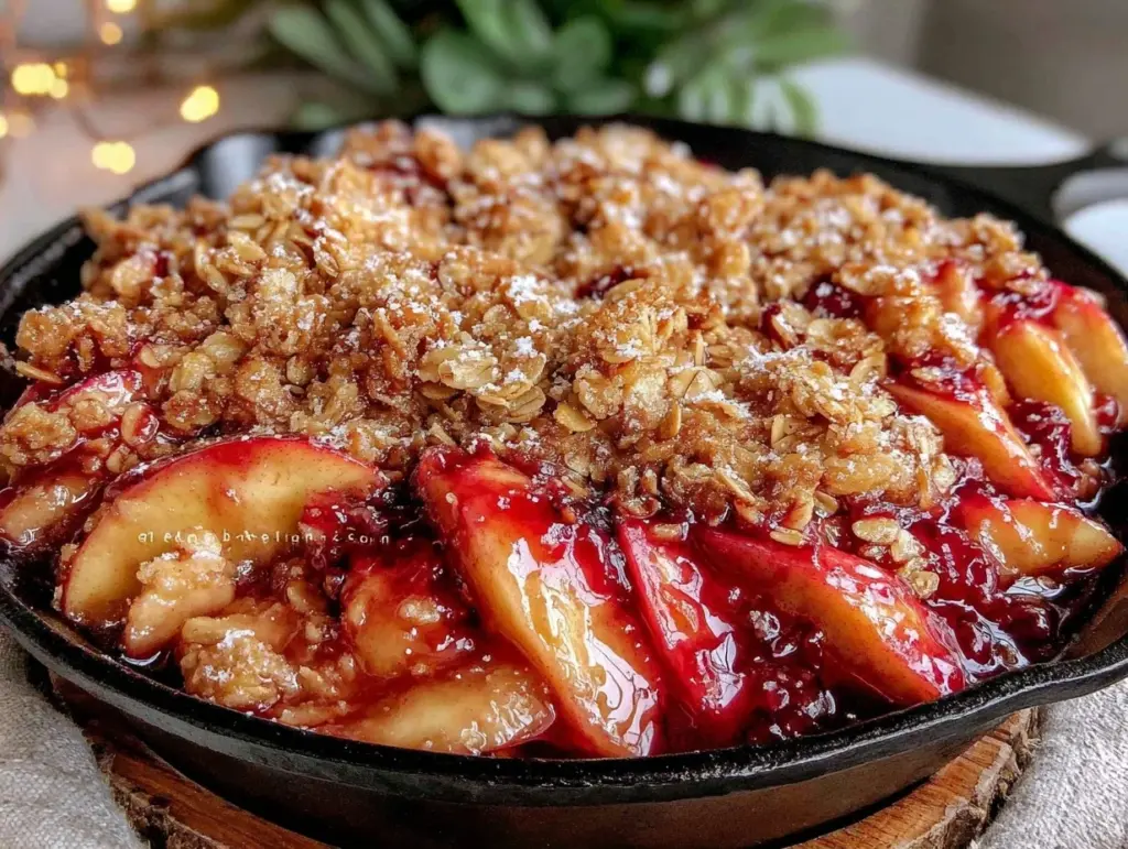Home 3 cast iron skillet apple crisp - featured image