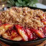 cast iron skillet apple crisp - featured image