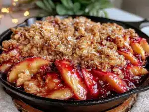 cast iron skillet apple crisp - featured image