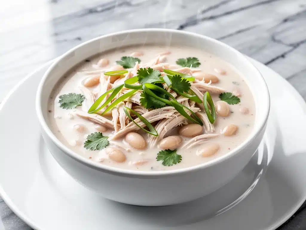 Home 1 creamy fall crockpot white chicken chili - featured image
