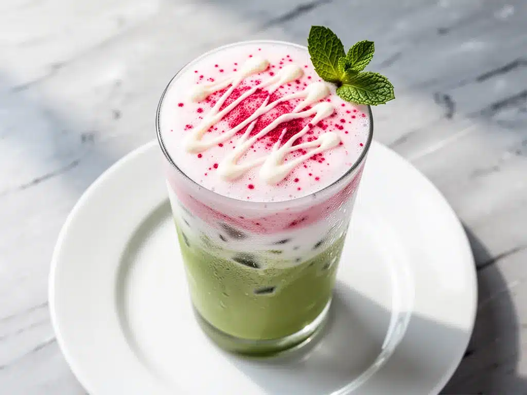 Creamy Frozen Strawberry Matcha Latte: 3-Ingredient Easy Drink 4 creamy frozen strawberry matcha latte preparation steps