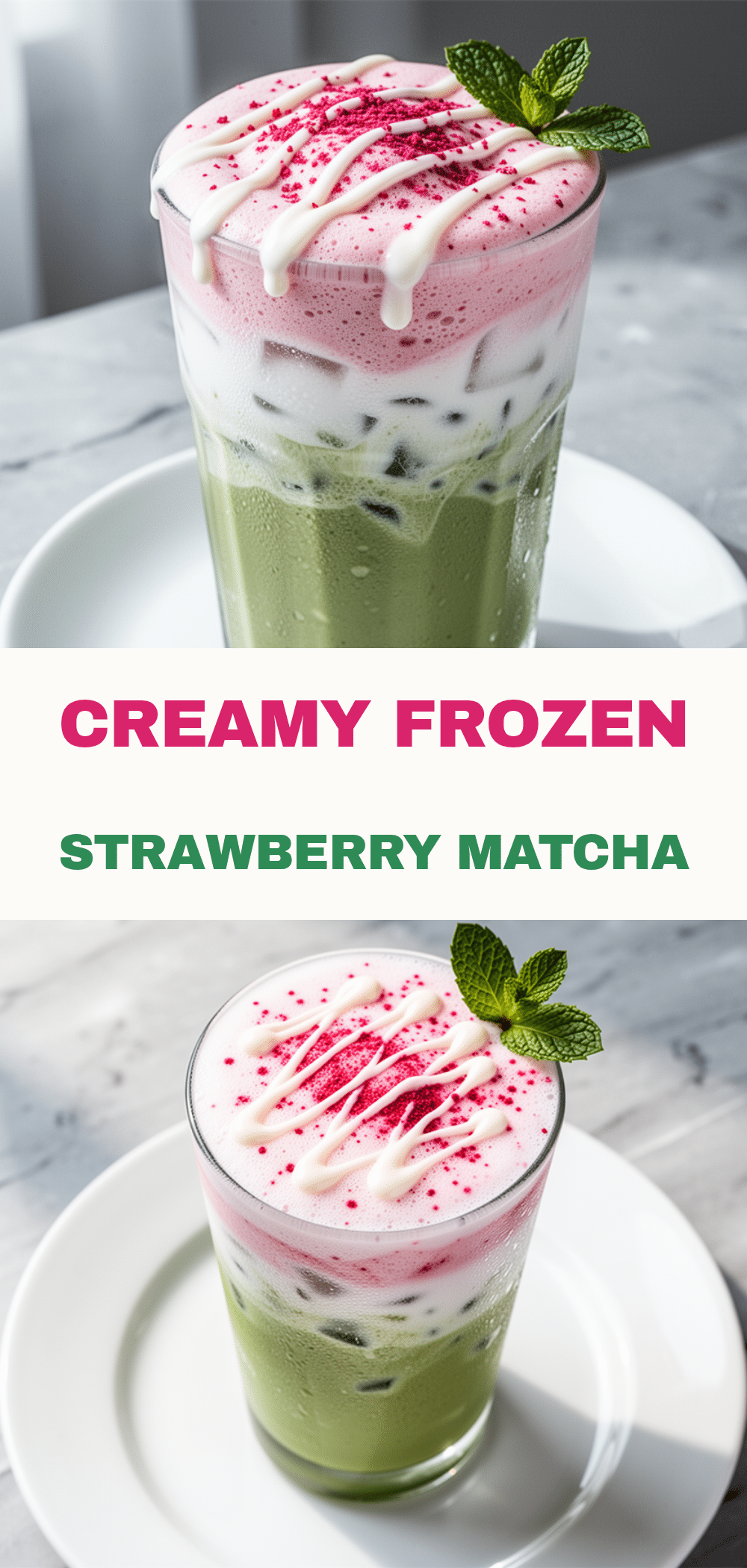 Creamy Frozen Strawberry Matcha Latte: 3-Ingredient Easy Drink 5 creamy frozen strawberry matcha latte recipe