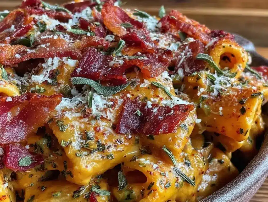 Home 1 creamy pumpkin sage baked ziti - featured image