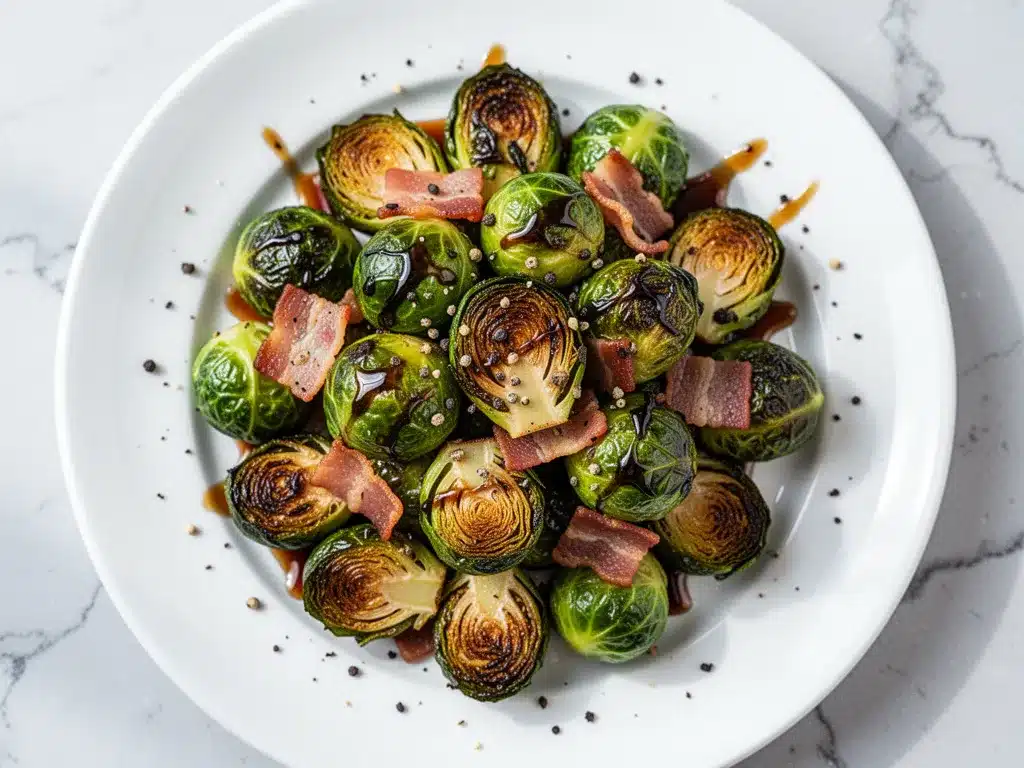 Crispy Brussels Sprouts: Easy Bacon & Maple Recipe 4 crispy brussels sprouts preparation steps