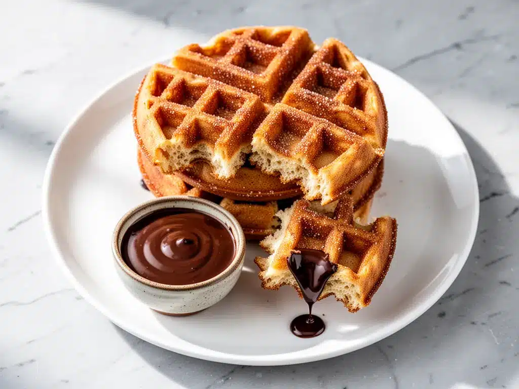 Crispy Churro Waffles: Easy Pinterest Dessert Recipe 4 crispy churro waffles preparation steps