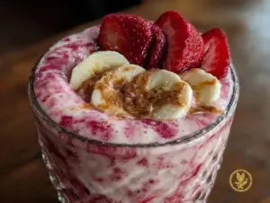 dairy-free strawberry banana smoothie - featured image