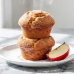fall apple cider donut muffins - featured image