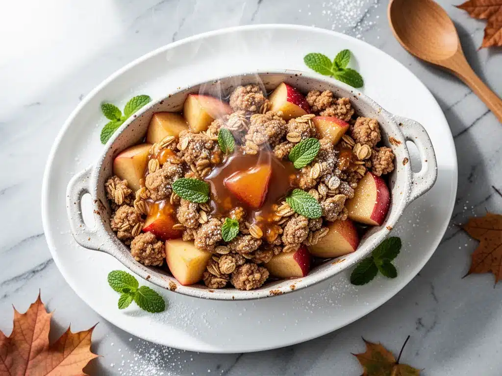 Fall Caramel Apple Crisp: Easy 5-Ingredient Best Recipe 4 Fall Caramel Apple Crisp preparation steps