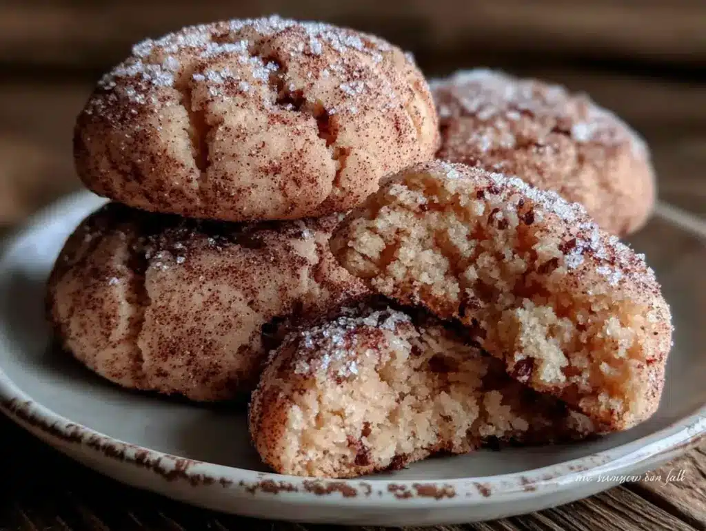 fall chai spiced snickerdoodle cookies - featured image