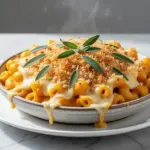 fall pumpkin sage mac and cheese - featured image