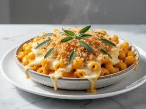 fall pumpkin sage mac and cheese - featured image